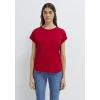 Mavi 1614177-86417 Bisiklet Yaka Kırmızı Basic Tişört