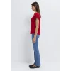 Mavi 1614177-86417 Bisiklet Yaka Kırmızı Basic Tişört
