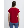 Mavi 1614177-86417 Bisiklet Yaka Kırmızı Basic Tişört