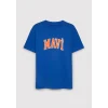 Mavi 6610418-70907 Mavi Logo Baskılı Mavi Tişört