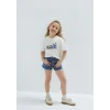 Mavi 7610422-70057 Stitch Baskılı Ekru Tişört