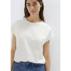 Mavi 1614177-80194 Bisiklet Yaka Ekru Basic Tişört