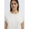 Mavi 1614177-80194 Bisiklet Yaka Ekru Basic Tişört