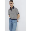 Mavi 1614310-86625 Çizgili Lacivert Polo Tişört