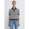 Mavi 1614310-86625 Çizgili Lacivert Polo Tişört