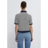 Mavi 1614310-86625 Çizgili Lacivert Polo Tişört