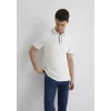 Mavi 0612648-70057 Yaka Detaylı Beyaz Polo Tişört