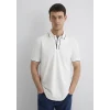 Mavi 0612648-70057 Yaka Detaylı Beyaz Polo Tişört