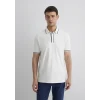 Mavi 0612648-70057 Yaka Detaylı Beyaz Polo Tişört