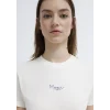 Mavi 1613900-70057 Mavi Baskılı Ekru Tişört