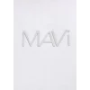 Mavi 1613884-620 Mavi Logo Baskılı Beyaz Tişört