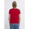 Mavi 1614178-86417 V Yaka Kırmızı Basic Tişört