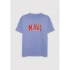 Mavi 7610393-70855 Mor Logo Baskılı Mor Tişört