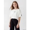 LCW Kids Beyaz Baskılı Kız Çocuk Tişört