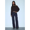 Defacto G7863AXBN130 Kahve Loose Fit Kayık Yaka Tişört