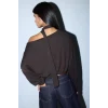 Defacto G7863AXBN130 Kahve Loose Fit Kayık Yaka Tişört