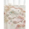 LCW baby Beyaz Desenli Kız Bebek Patik Çorap 3lü