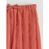 LCW Kids Pembe Kız Çocuk Geniş Paça Dokulu Pantolon
