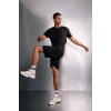 Defacto F8393AXBK27 Siyah Standart Fıt Sporcu Kısa Paça Modal Şort