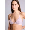 Defacto F5037AXPR337 Mor Dantelli Simli Dantel Kapsız Pedsiz Balensiz Triangle Bra