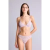 Defacto F5037AXPR337 Mor Dantelli Simli Dantel Kapsız Pedsiz Balensiz Triangle Bra