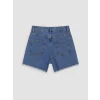 LCW Kids Mavi Yırtık Detaylı Kız Çocuk Jean Şort