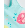 LCW Kids Mavi Desenli Kız Çocuk Mayo