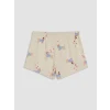 LCW DREAM Bej Köpek Baskılı Kadın Şortlu Pijama Takımı