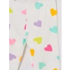 LCW Kids Beyaz Kalp Baskılı Kız Çocuk Tayt