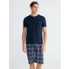 LC WAIKIKI Lacivert Standart Kalıp Erkek Şortlu Pijama Takımı