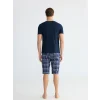 LC WAIKIKI Lacivert Standart Kalıp Erkek Şortlu Pijama Takımı