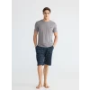 LC WAIKIKI Lacivert Standart Kalıp Erkek Şortlu Pijama Takımı