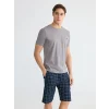 LC WAIKIKI Lacivert Standart Kalıp Erkek Şortlu Pijama Takımı