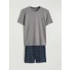LC WAIKIKI Lacivert Standart Kalıp Erkek Şortlu Pijama Takımı
