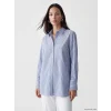 LCW EVERYDAY Mavi Çizgili Oversize Kadın Gömlek Tunik