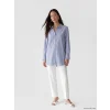 LCW EVERYDAY Mavi Çizgili Oversize Kadın Gömlek Tunik