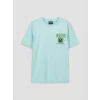 LCW Kids Mavi Minecraft Baskılı Erkek Çocuk Şortlu Pijama Takımı