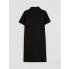 LCW EVERYDAY Siyah Polo Yaka Soft Touch Mini Elbise