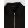 LCW EVERYDAY Siyah Polo Yaka Soft Touch Mini Elbise