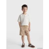 LCW Kids Bej Çizgili Erkek Çocuk Şortlu Takım