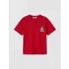 LCW Kids Kırmızı Nostaljik Maymun Baskılı Unisex Çocuk Tişört