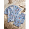 LCW DREAM Ekru Ayı Teddy Baskılı Kadın Pijama Takım