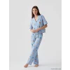 LCW DREAM Ekru Ayı Teddy Baskılı Kadın Pijama Takım