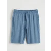 LC WAIKIKI Mavi Standart Kalıp Erkek Şortlu Pijama Takımı
