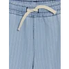 LCW Kids İndigo Beli Lastikli Çizgili Erkek Çocuk Jean Şort