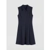 LCWAIKIKI Classic Lacivert Polo Yaka Soft Touch Elbise