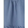 LCW Kids Mavi Bisiklet Yaka Fırfırlı Kız Çocuk Müslin Bluz