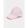 LCW ACCESSORIES Pembe Fiyonk Nakışlı Kız Çocuk Kep Şapka