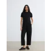 LCW Modest Siyah Beli Lastikli Soft Touch Kadın Eşofman Altı