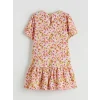 LCW Kids Pembe Çiçekli Kız Çocuk Elbise
